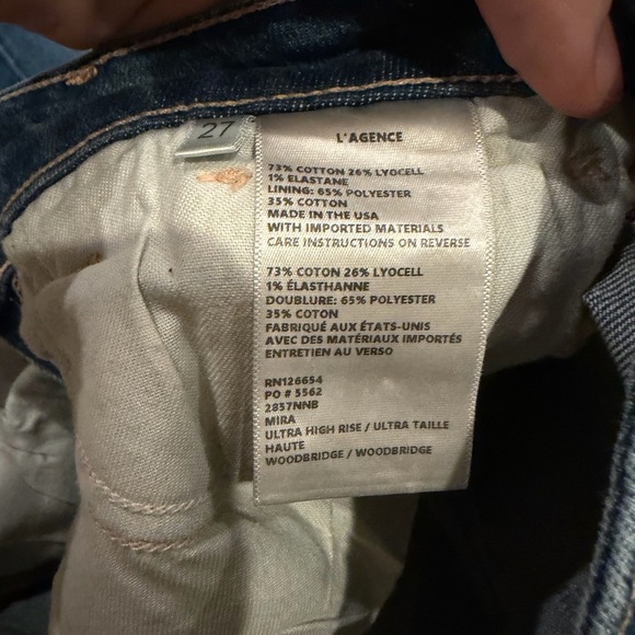 L'AGENCE Mira Ultra Highrise Micro Bootcut Crop Jean - Picture 7 of 8